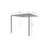 Przyścienna Pergola tarasowa aluminiowa NORDVIC Skyline LED Light 3 x 3 m Antracyt